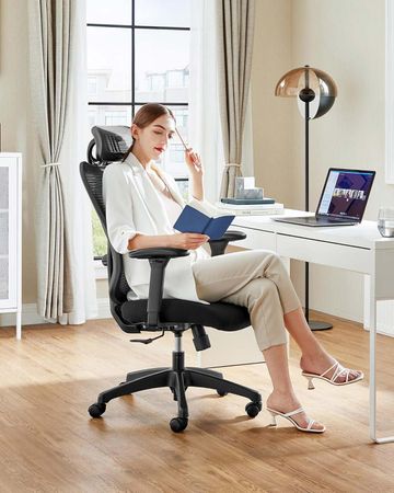 10. Bild von SONGMICS Bürostuhl bis 150 kg belastbar schwarz