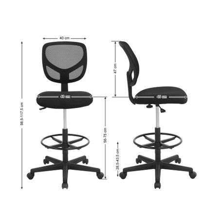 7. Bild von SONGMICS Arbeitsstuhl mit Fußstütze