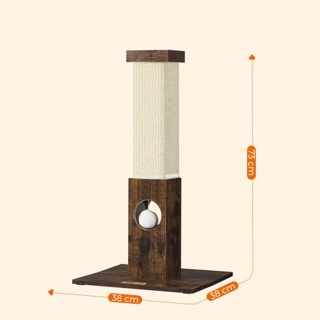 8. Bild von Kratzsäule Katze 73 cm mit Spielzeug