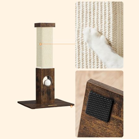 9. Bild von Kratzsäule Katze 73 cm mit Spielzeug