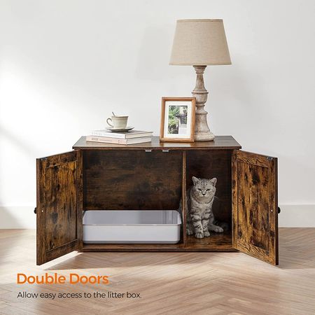 6. Bild von Feandrea Katzenklo Schrank vintagebraun