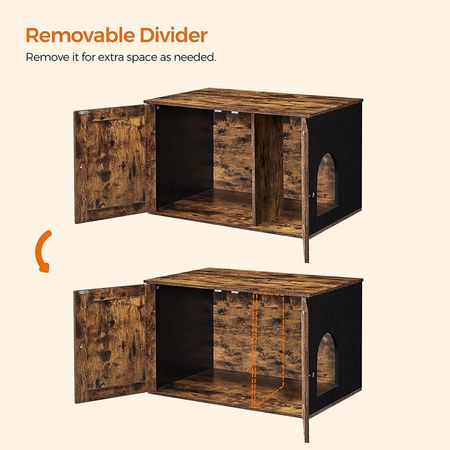 7. Bild von Feandrea Katzenklo Schrank vintagebraun