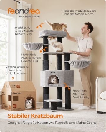 3. Bild von Feandrea Kratzbaum mit Decken