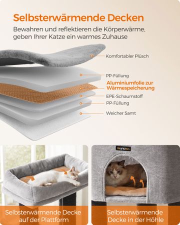 5. Bild von Feandrea Kratzbaum mit Decken