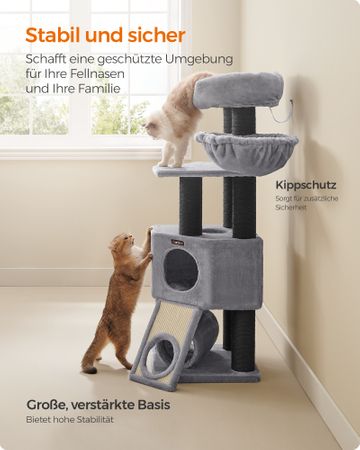 8. Bild von Kratzbaum dicke Stämme 141 cm Grau