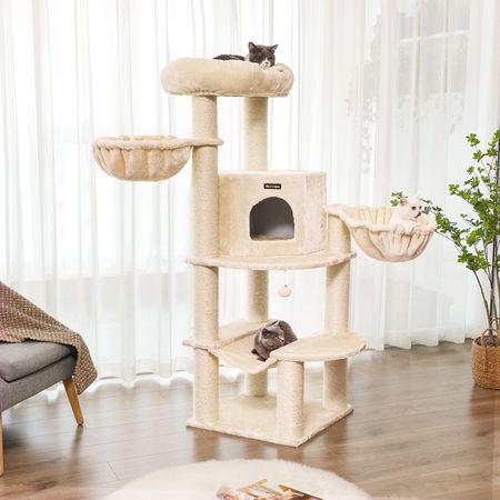 3. Bild von Feandrea Kratzbaum groß XL Katzenbaum beige
