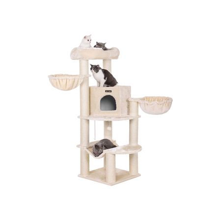 7. Bild von Feandrea Kratzbaum groß XL Katzenbaum beige