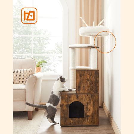 3. Bild von Kratzbaum mit Katzenklo-Schrank