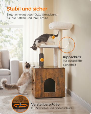 10. Bild von Feandrea 2-in-1 moderner Katzenbaum