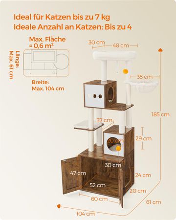 8. Bild von Feandrea Kratzbaum 185 cm hoch