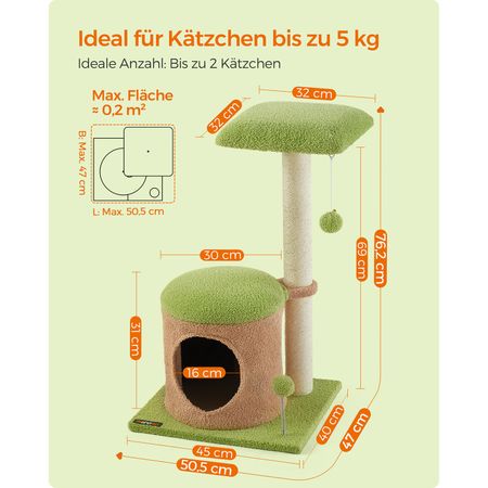 8. Bild von Feandrea Kleiner Kratzbaum mit Höhle