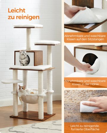 4. Bild von Modern Katzenbaum Vintagebraun