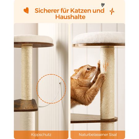 9. Bild von Feandrea Kratzbaum mit abnehmbaren Kissen vintagebraun
