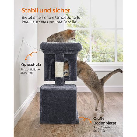 9. Bild von Feandrea Kratzbaum klein mit großer Plattform und Sisalstämme