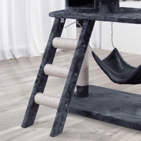 5. Bild von Stabiler Kratzbaum mit Hängematte und Treppe