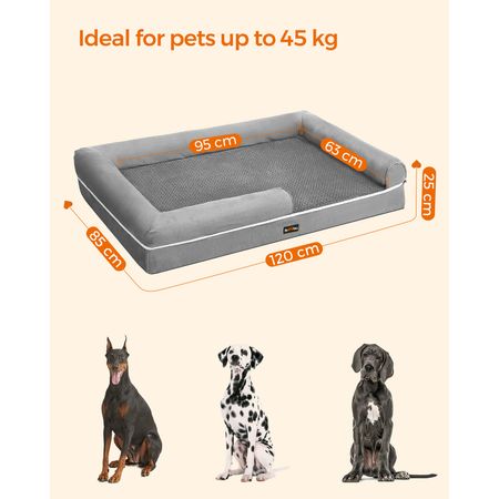 7. Bild von Feandrea Orthopädisches Hundebett hellgrau