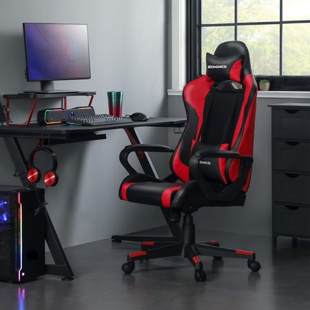 3. Bild von Gaming Stuhl ergonomisch schwarz-rot