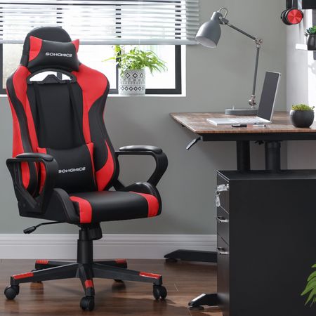 4. Bild von Gaming Stuhl ergonomisch schwarz-rot