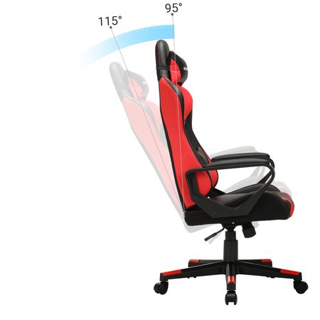 5. Bild von Gaming Stuhl ergonomisch schwarz-rot