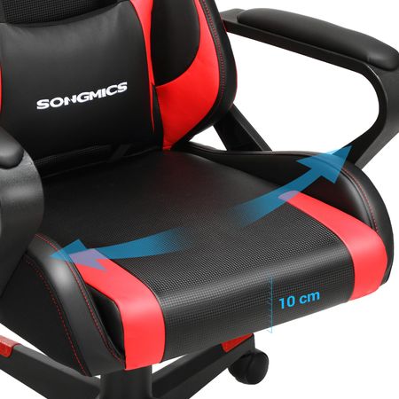 6. Bild von Gaming Stuhl ergonomisch schwarz-rot