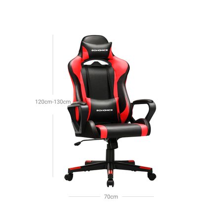 8. Bild von Gaming Stuhl ergonomisch schwarz-rot