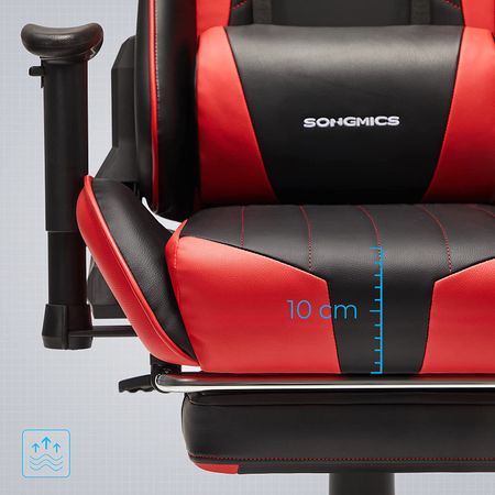 7. Bild von SONGMICS Gaming Stuhl schwarz-rot