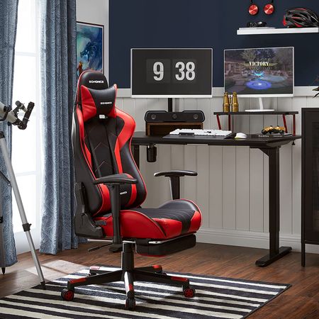 8. Bild von SONGMICS Gaming Stuhl schwarz-rot