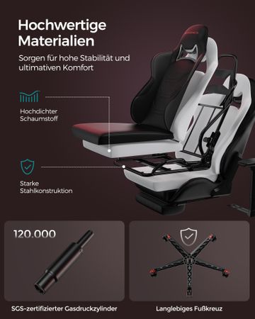 6. Bild von SONGMICS Gaming-Stuhl mit hoher Rückenlehne