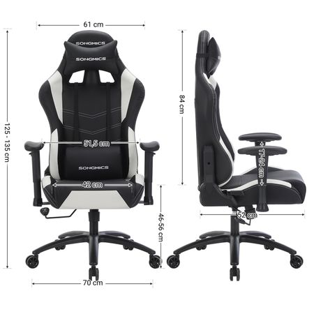 3. Bild von SONGMICS Gaming Stuhl mit Kopfstütze