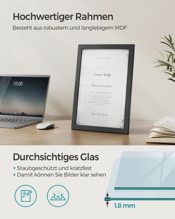 6. Bild von SONGMICS Bilderrahmen mit spurenlosen Wandhaken