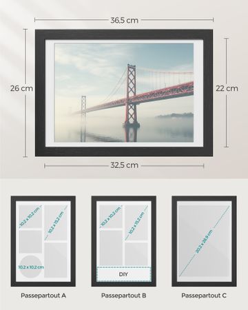 7. Bild von SONGMICS Bilderrahmen mit spurenlosen Wandhaken