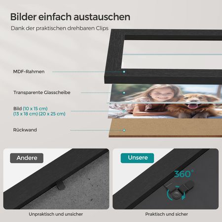 5. Bild von SONGMICS Bilderrahmen 16 Passepartouts