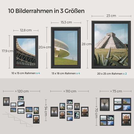 7. Bild von SONGMICS Bilderrahmen 16 Passepartouts