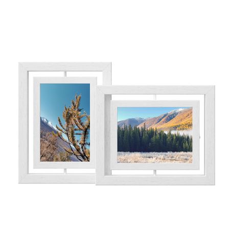 4. Bild von SONGMICS 16er Set drehbare Bilderrahmen für Fotos in 12,7 x 17,8 cm (5 x 7 Zoll)