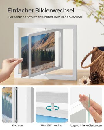 5. Bild von SONGMICS 10er Set drehbare Bilderrahmen für Fotos in 20,3 x 25,4 cm (8 x 10 Zoll)