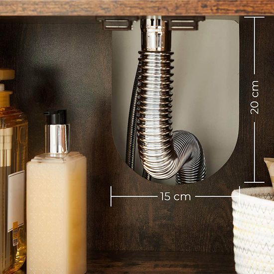 VASAGLE Waschbeckenunterschrank, Badezimmerschrank, Unterschrank, 60 x