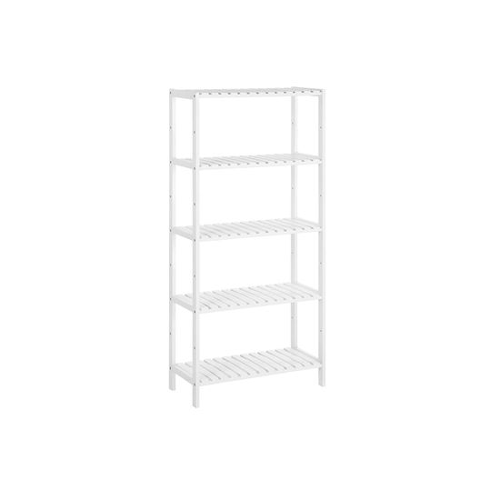 SONGMICS Badezimmerregal mit 5 Ebenen, aus Bambus, Küchenregal, 9