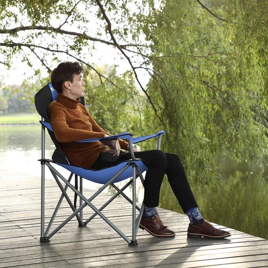 SONGMICS Campingstuhl, klappbar, Klappstuhl, komfortabler mit