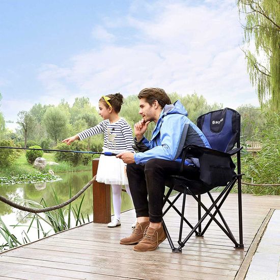 SONGMICS Campingstuhl, klappbar, Klappstuhl mit hoher Rückenlehne, mit