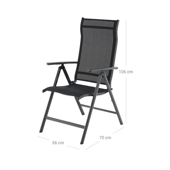SONGMICS Gartenstühle, 4er Set, Klappstühle, OutdoorStühle mit