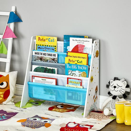 SONGMICS Bücherregal für Kinder, Kinderzimmerregal, Spielzeug-Organizer