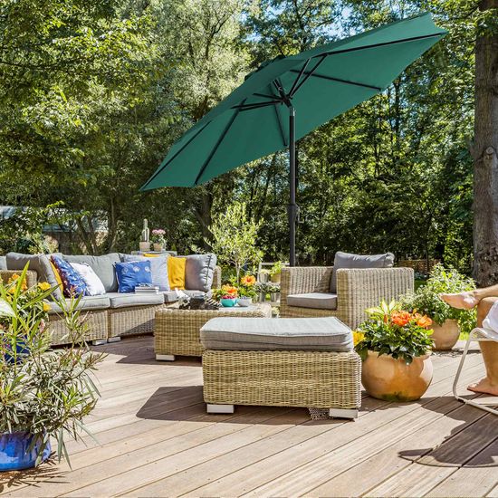 SONGMICS Sonnenschirm, Ø 270 cm, Gartenschirm, Marktschirm, UV-Schutz