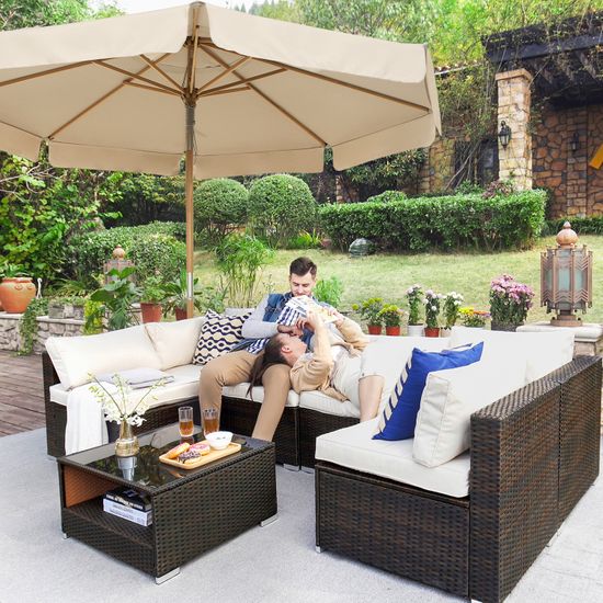 SONGMICS Sonnenschirm 300 cm, achteckiger Gartenschirm, Sonnenschutz