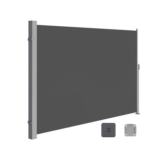 SONGMICS Seitenmarkise, 180 x 350 cm (H x L), Sichtschutz, Sonnenschutz