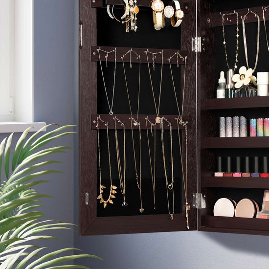 SONGMICS Schmuckschrank hängend, Hängeschrank, abschließbarer