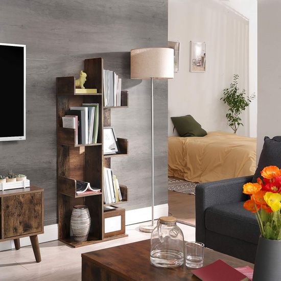 VASAGLE Bücherregal im Baumform, Standregal mit 8 Fächern