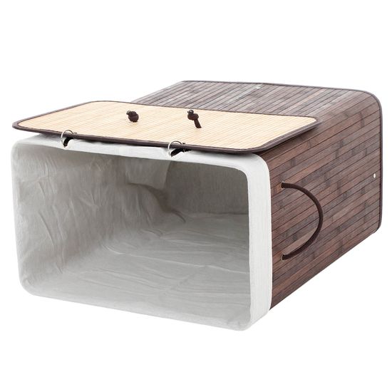 Wäschekorb Bambus 100 L Braun 1 Fach