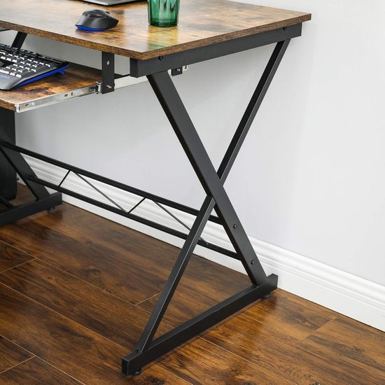 VASAGLE Schreibtisch, großer Computertisch, L-förmiger Eckschreibtisch