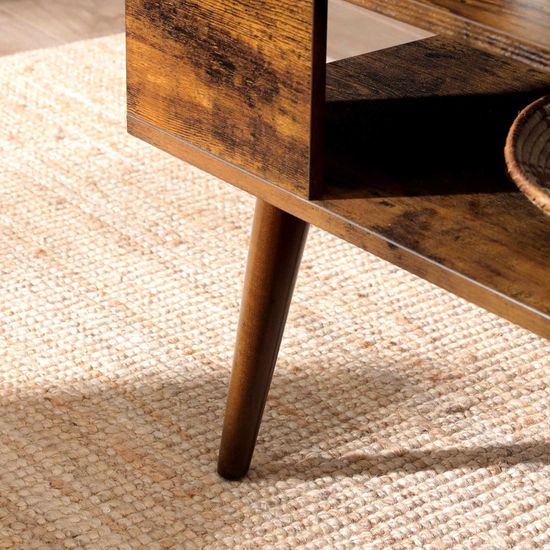 VASAGLE Couchtisch, mit Stauraum, Schublade, offenes Fach, für