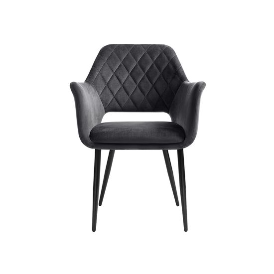 Esszimmerstuhl mit Samtbezug Grau | SONGMICS